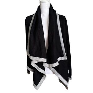 Kaitlyn Two Tone Drape Open Front Cardigan Size Small